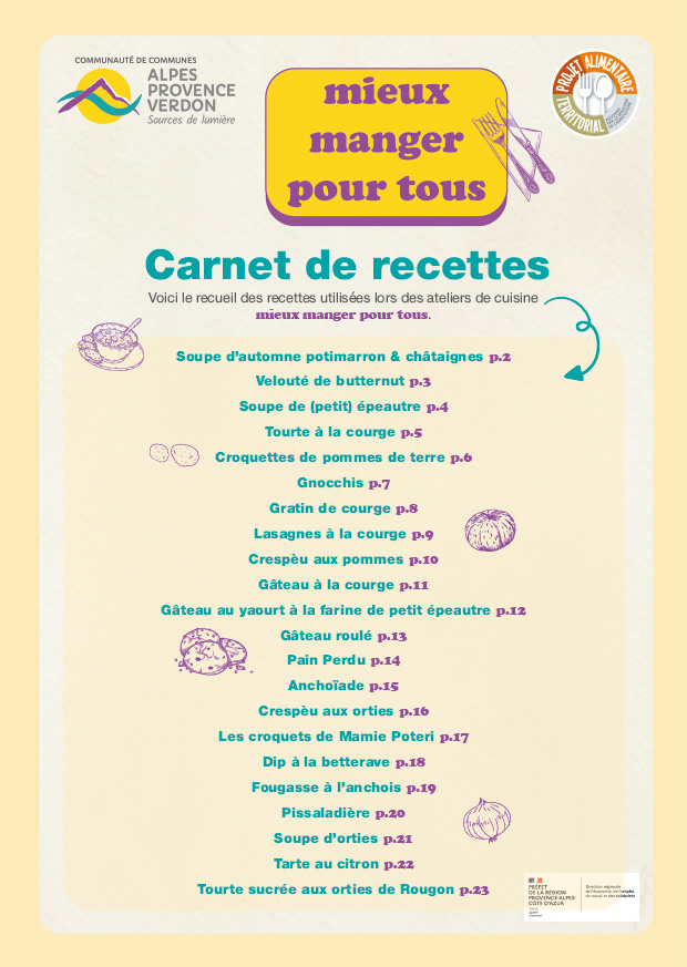 MMPT livret recettes