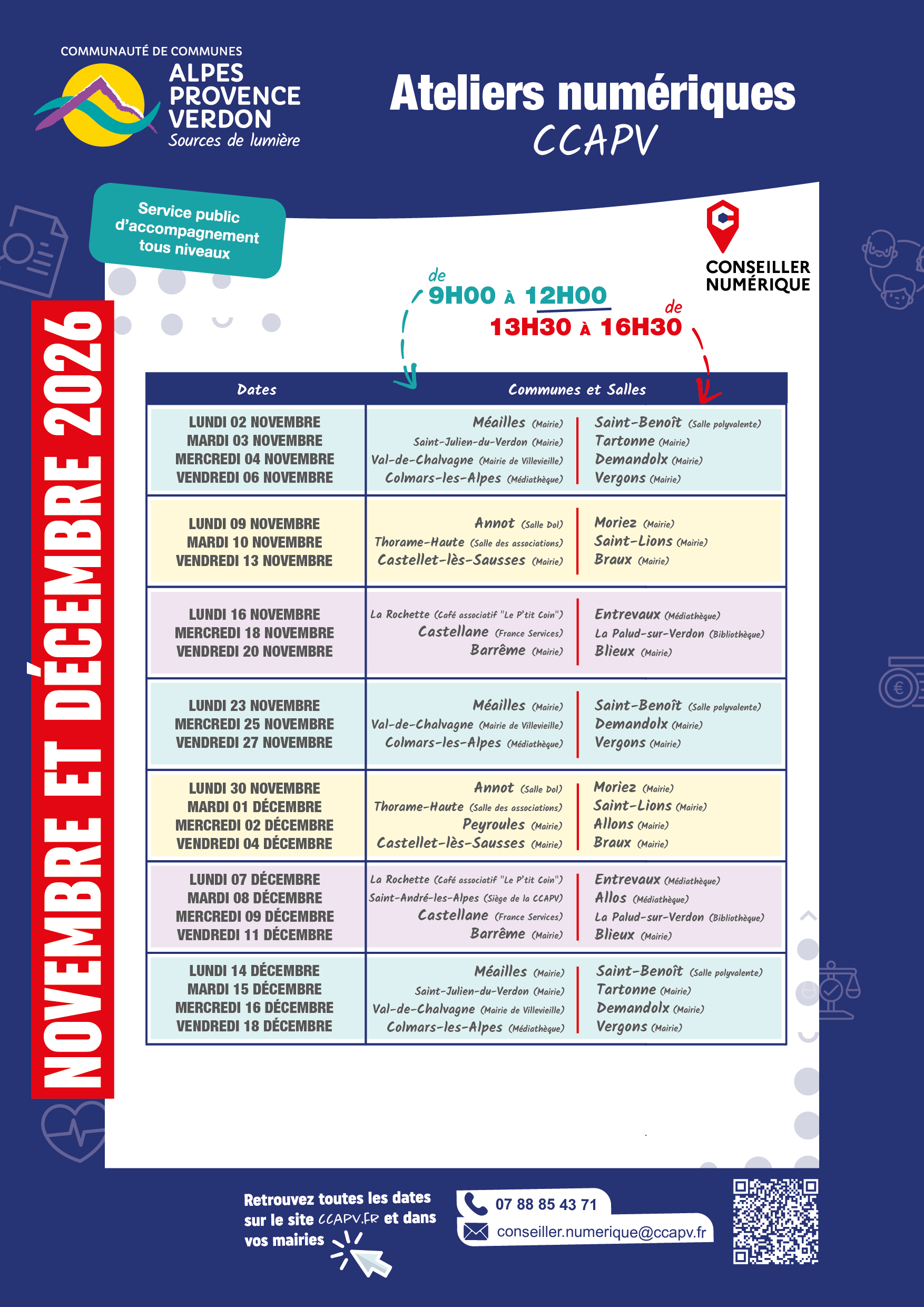 NOV DEC affiche cycle ateliers numeriques