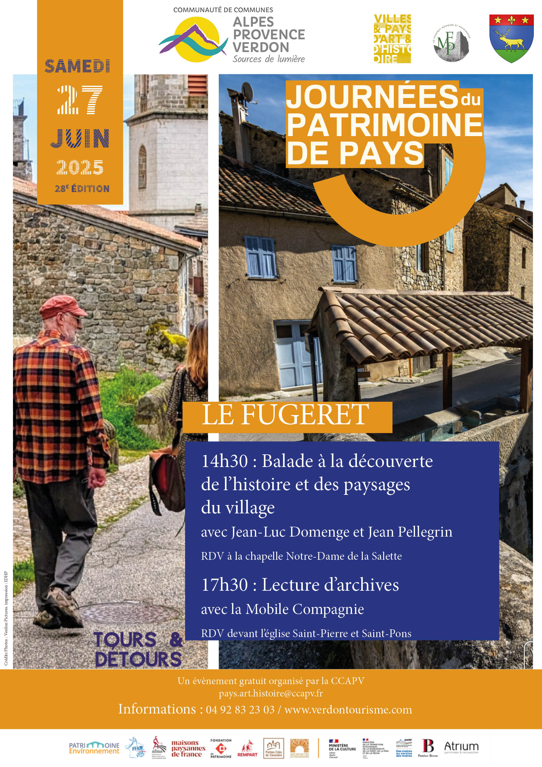SAMEDI 27 JUIN / JOURNEES DU PATRIMOINE DE PAYS / LE FUGERET