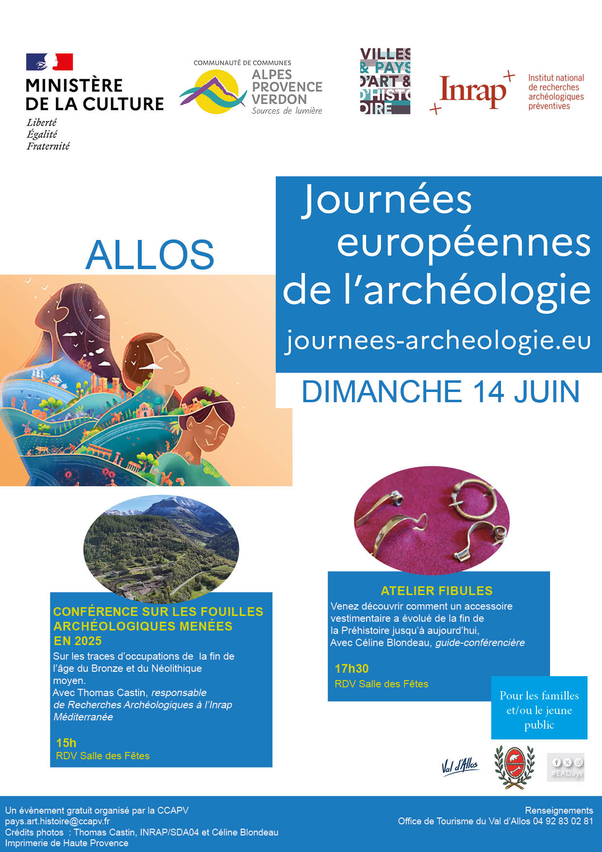 DIMANCHE 14 JUIN / JOURNEES EUROPEENNES DE L’ARCHEOLOGIE / ALLOS