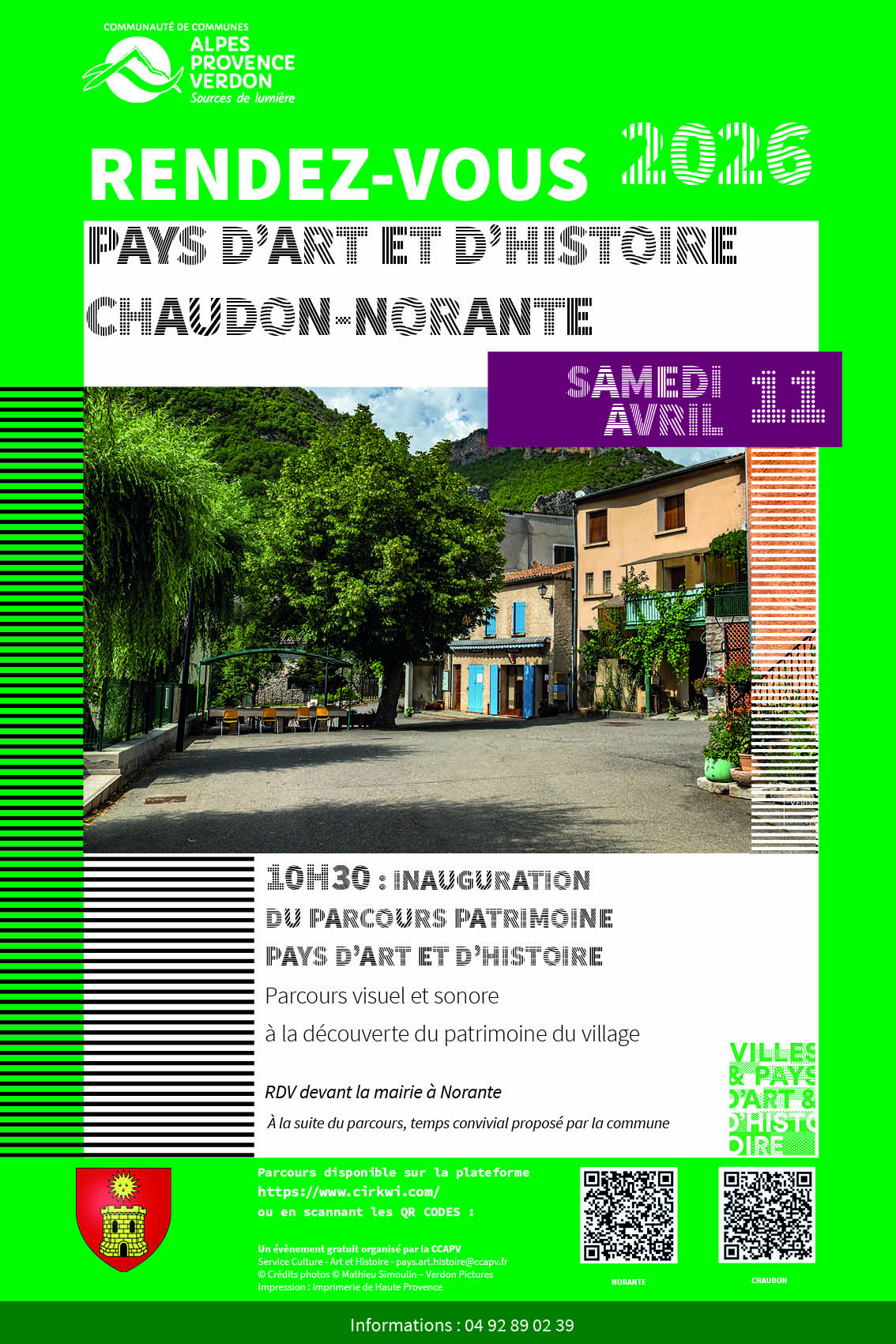 SAMEDI 11 AVRIL / RENDEZ-VOUS PAYS D'ART & D'HISTOIRE / CHAUDON-NORANTE